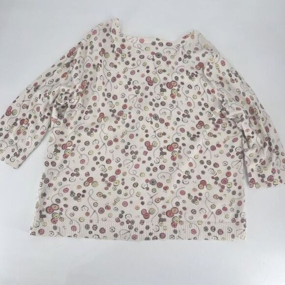 Cj Banks Womens Printed sewing seamstress Button Front Cardigan White Size 1X - Picture 8 of 12